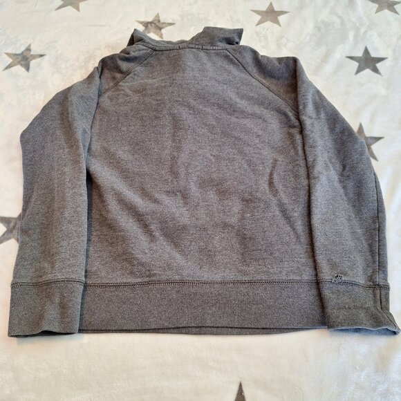 Lauren Ralph Lauren Jeans Co. Hoodie Womens Sz M Gray Asymmetrical Metal‎ Snaps - Picture 7 of 11